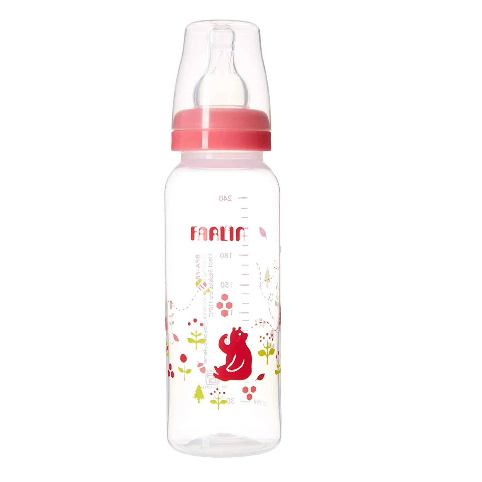 Farlin Pp Standard Neck Feeding Bottle 240ml Pink - AB-41012-G