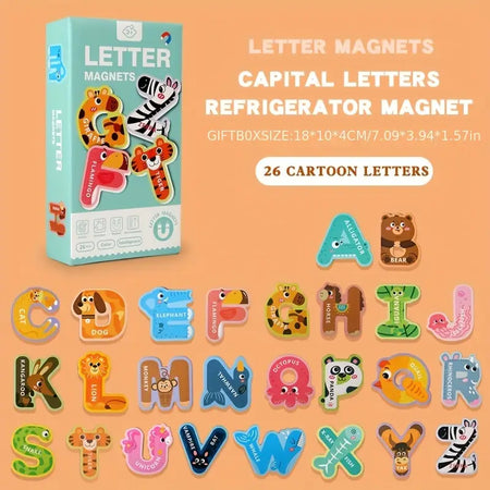 Animal Fridge Magnetic Letters A to Z – 26 Pieces