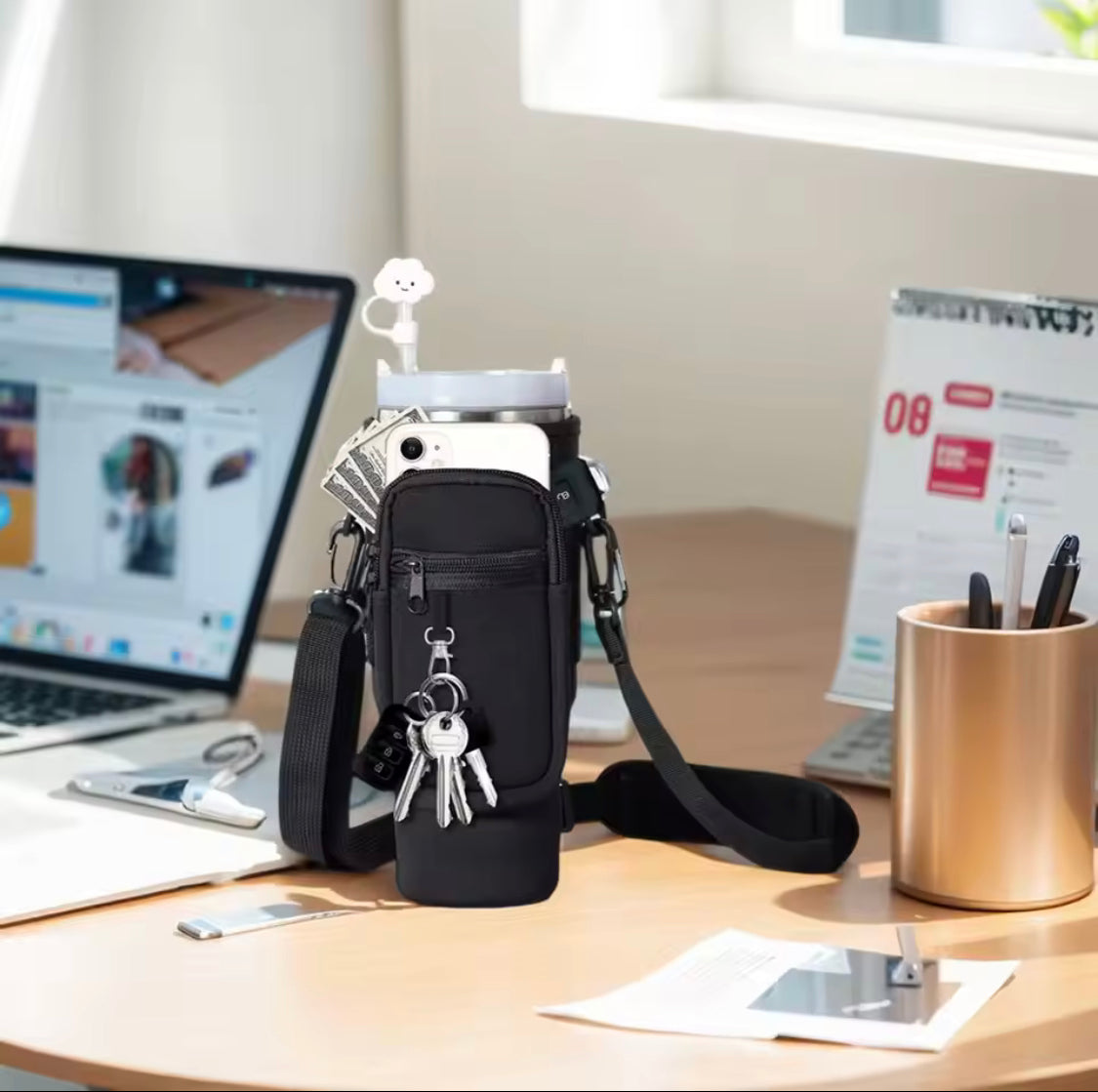 shoulder strap water bottle cover image 3