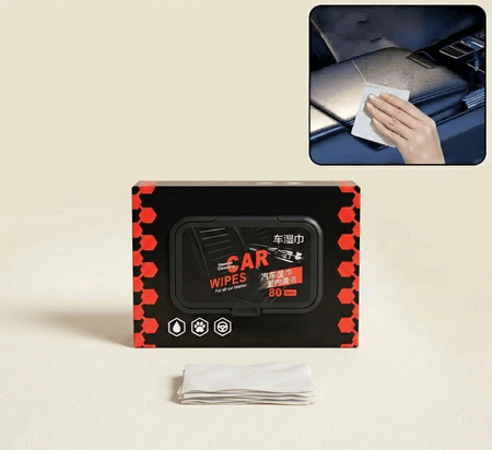Professional Grade Car Interior Cleaning Wipes – 80 Count Multi-Surface Restoration Box main image