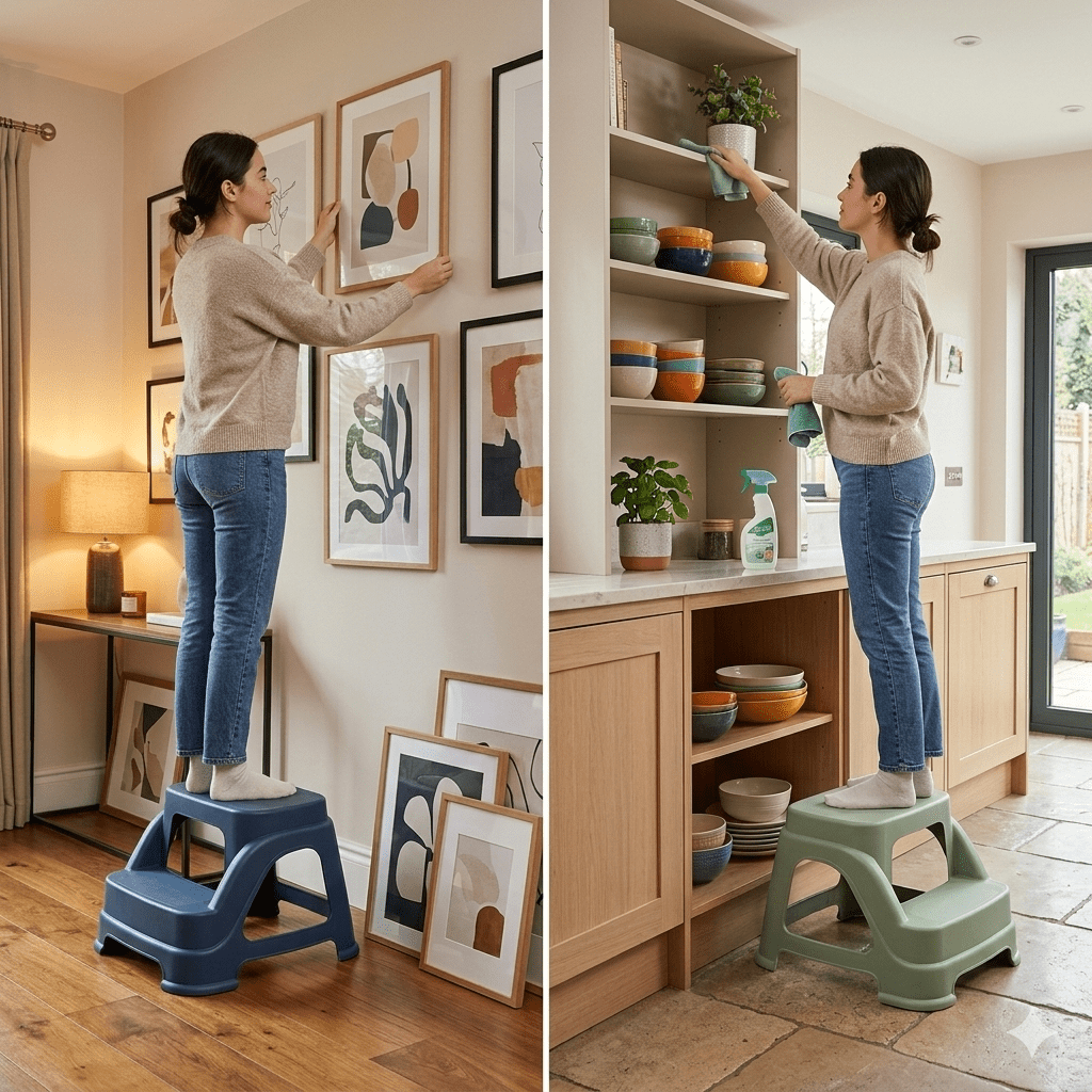 Imperial Step Up Stool/2 Step Stool/home Stuff Slip Resistant Stool/plastic Stool image 2