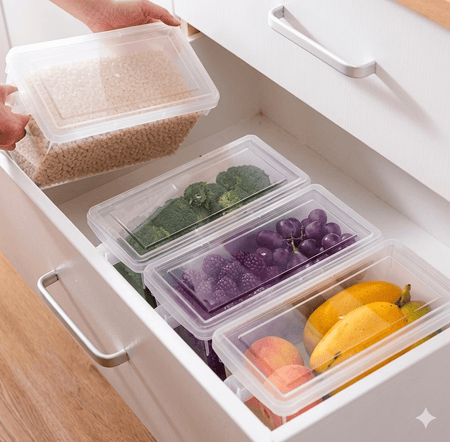 Premium Clear Food Storage Container with Easy-Grip Handle image 3