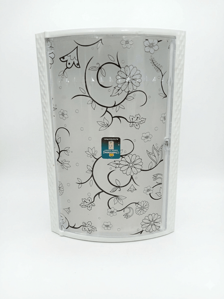 Elegant Floral Bathroom Corner Cabinet – Wall-Mounted Space-Saving Organizer image 4