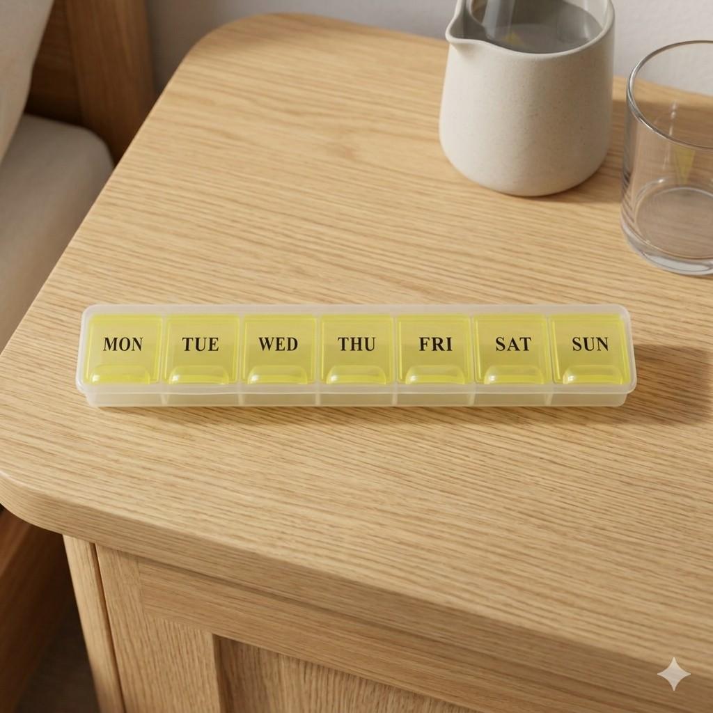 7-Day Weekly Pill Organizer – Compact Daily Medication Management Case image 3