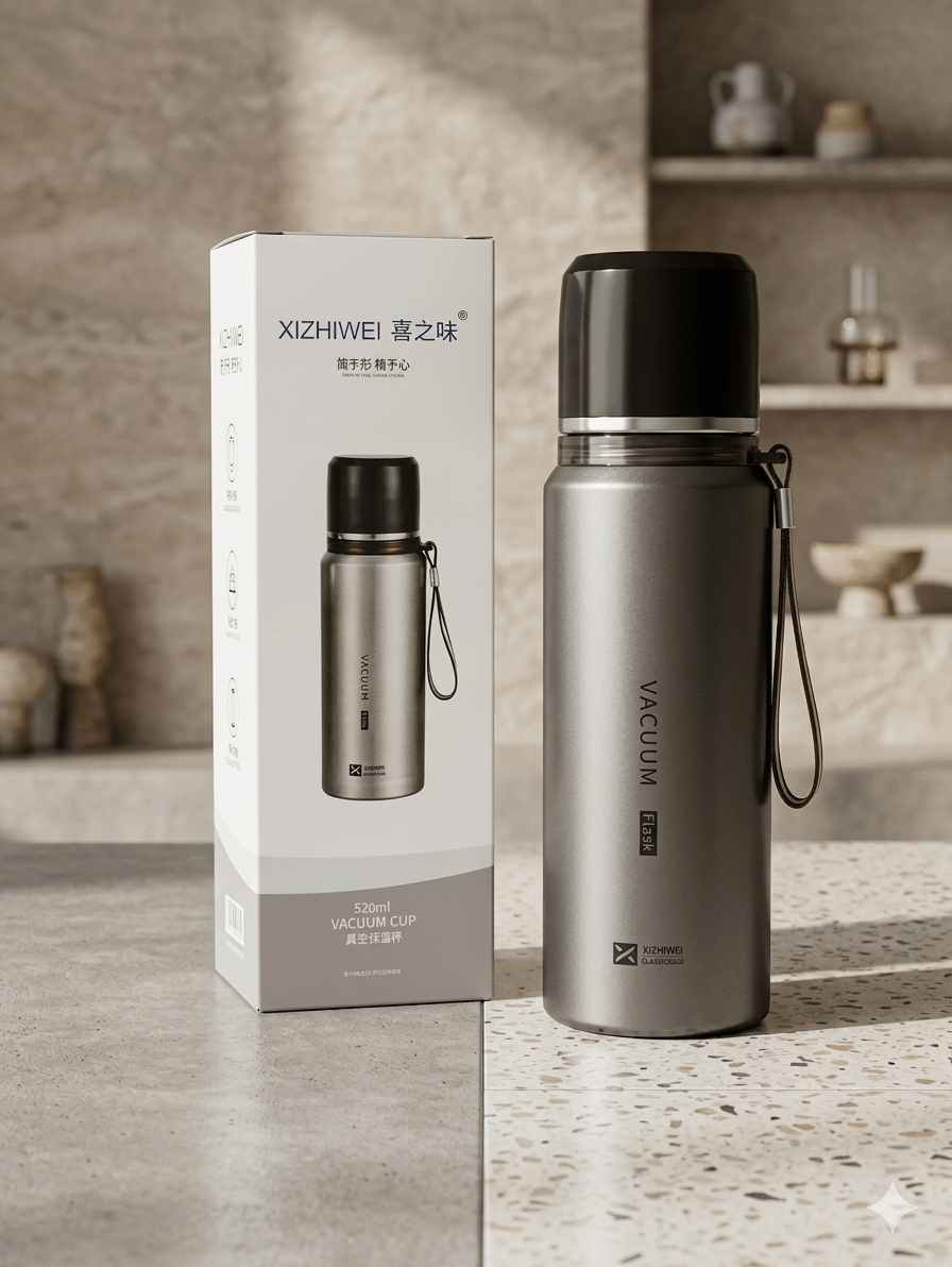 Premium Double-Walled Stainless Steel Vacuum Insulated Flask – High-Performance Thermal Travel Bottle image 4