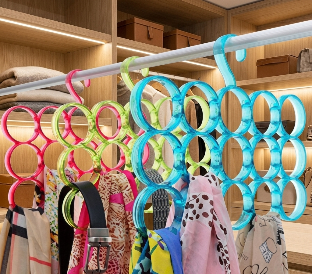 Imperial 15 Hole Scarf Hanger – Space-Saving Closet Organizer image 2