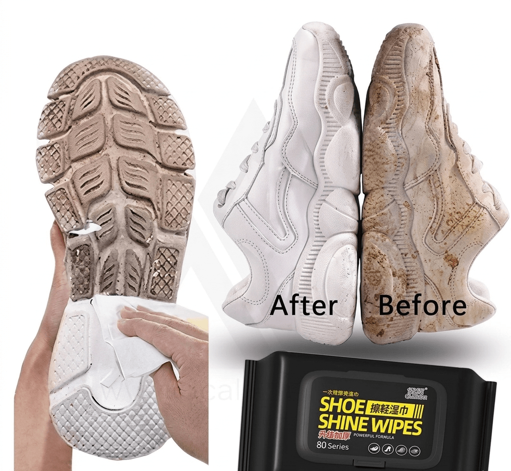 Premium Shoe Shine Wipes – Instant 30-Second Cleaner (80 Count) image 2