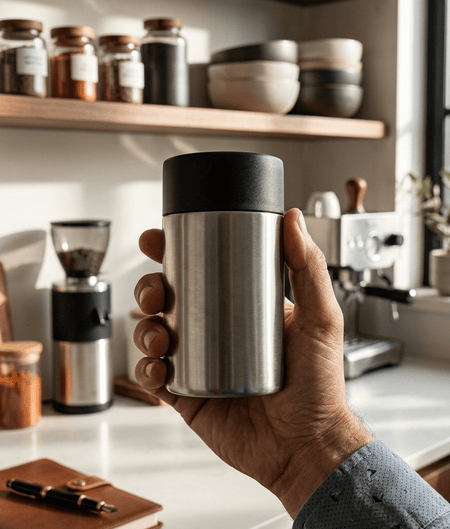 Insulated Stainless Steel Tumbler – 350ml Vacuum Sealed Travel Flask for Hot & Cold Drinks image 4