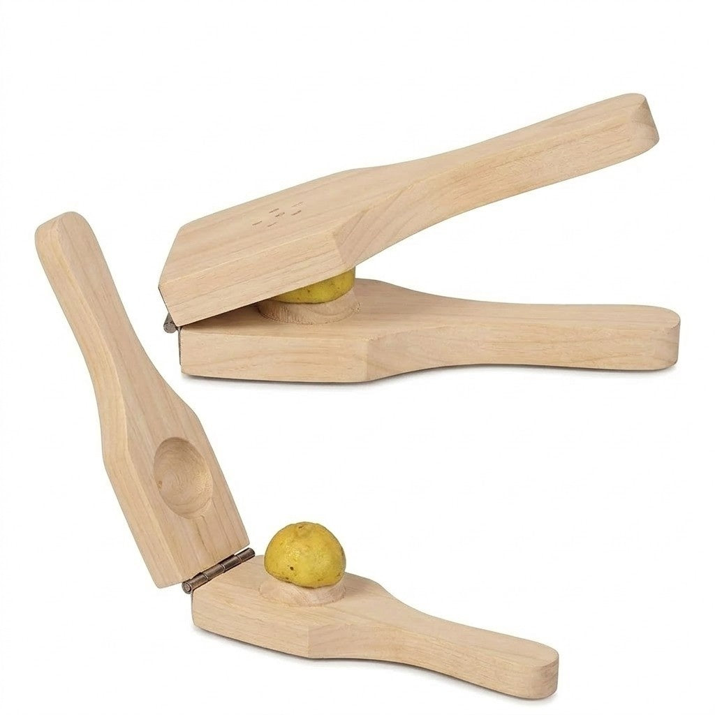Premium Wooden Lemon Squeezer | Heavy Duty Handheld Citrus Juicer & Lime Press main image