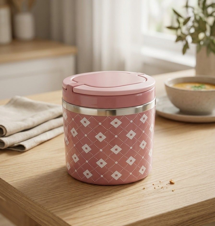 Premium Single-Layer Stainless Steel Insulated Lunch Box – Eco-Friendly Thermal Food Container main image