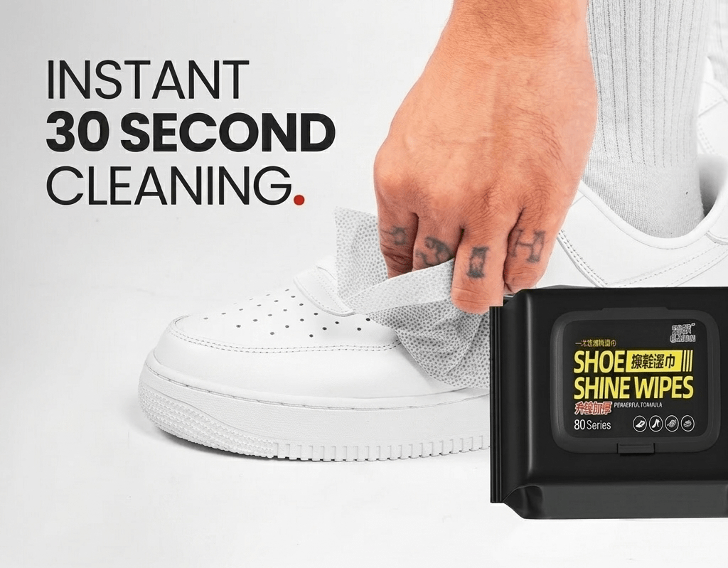 Premium Shoe Shine Wipes – Instant 30-Second Cleaner (80 Count) image 4