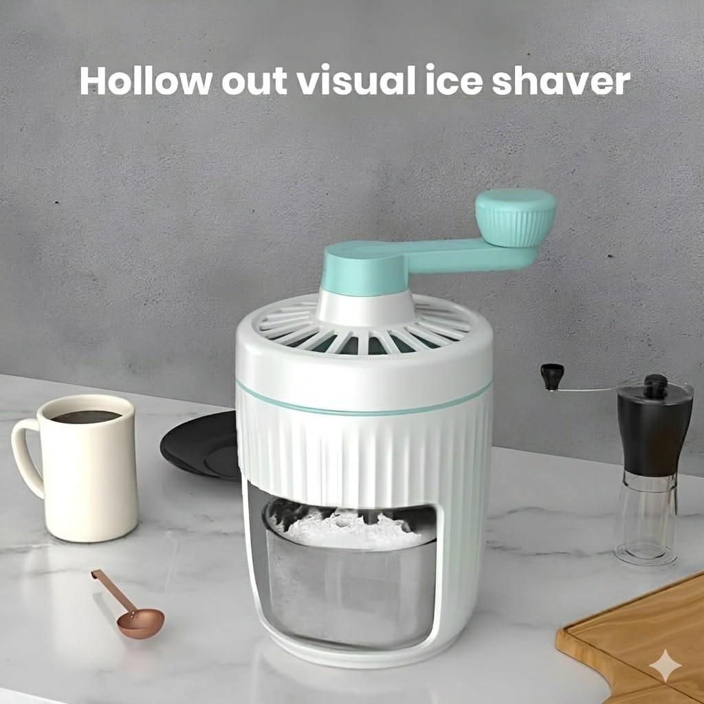 Manual Hand-Crank Ice Shaver – Portable Shaved Ice Maker with Stainless Steel Blades for Home Kitchen image 5