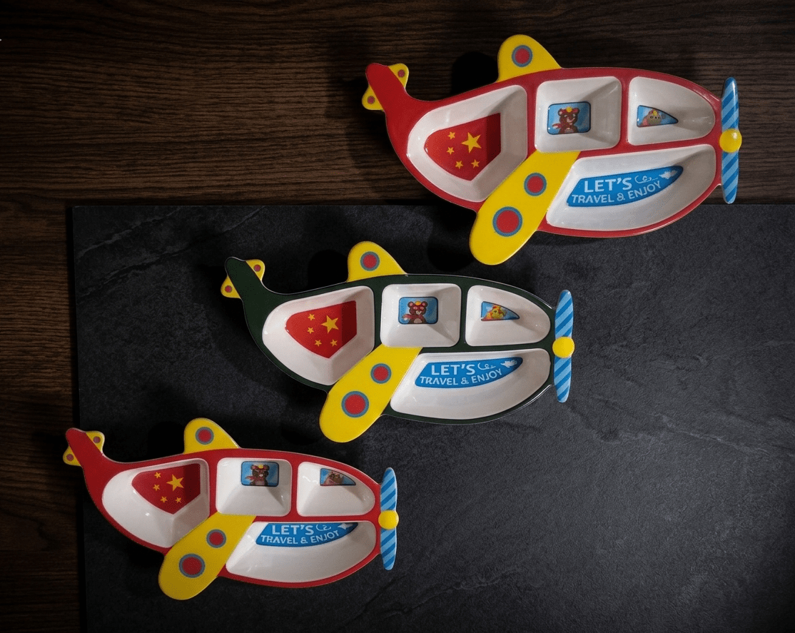 “Let’s Fly” Kids’ Airplane Divided Meal Plate – Fun Propeller Design for Toddlers & Children image 2