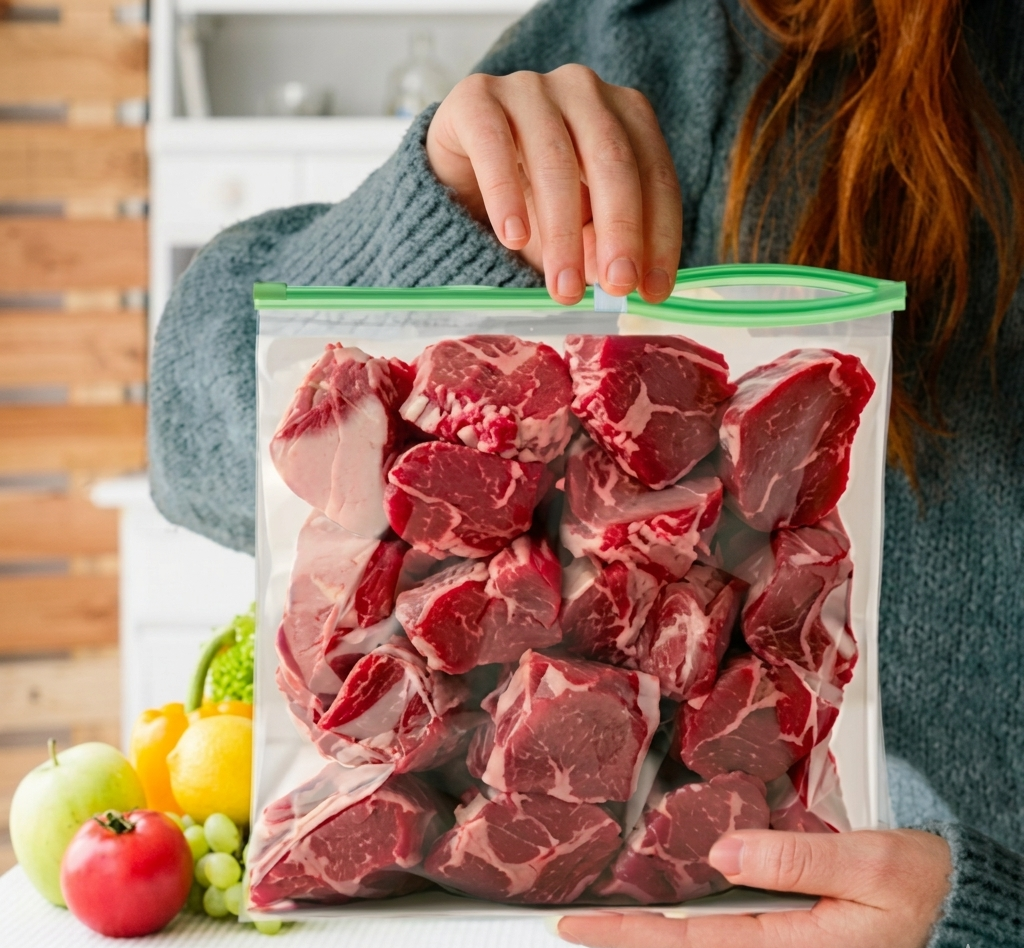 Heavy-Duty Reusable Zip Lock Storage Bags | Freezer Safe, Leakproof Meat, Snack & Produce Organizer image 2