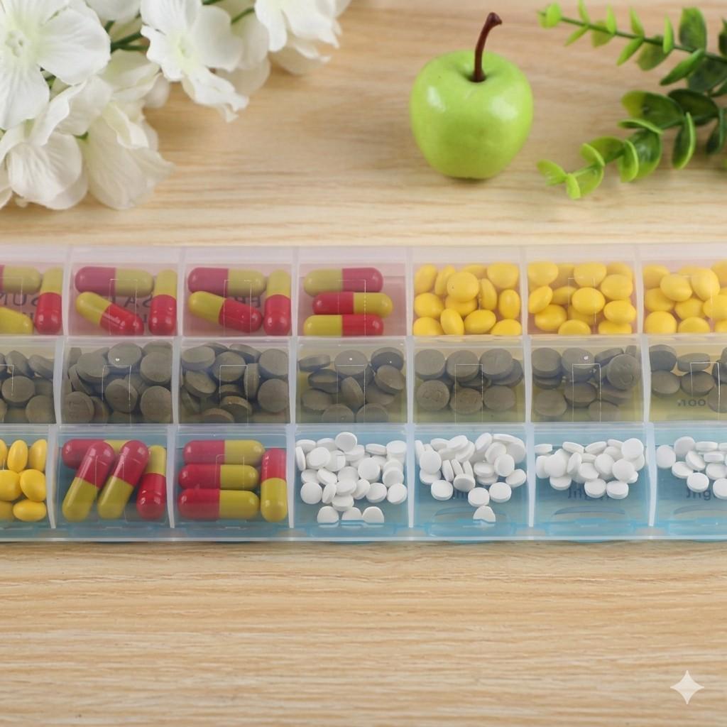 7-Day Weekly Pill Organizer – 21 Compartment Medication Box for Morning, Noon, & Night image 3