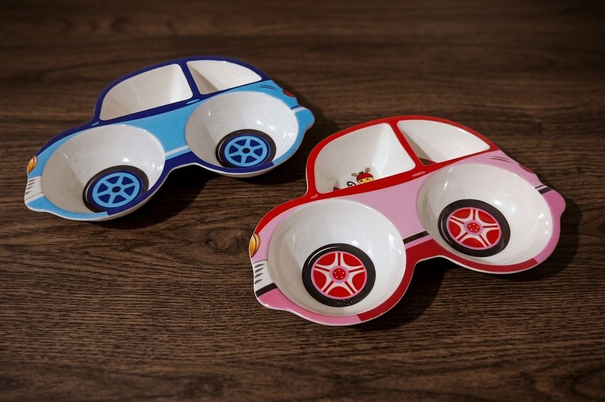 Fun Car-Shaped Divided Toddler Plate – 4-Compartment Kids’ Feeding Tray for Picky Eaters image 4