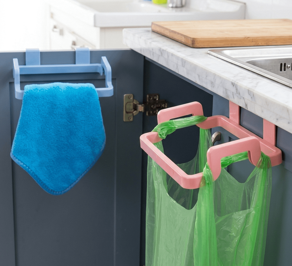 Multi-Purpose Bag & Towel Holder for Kitchen Cabinets image 2