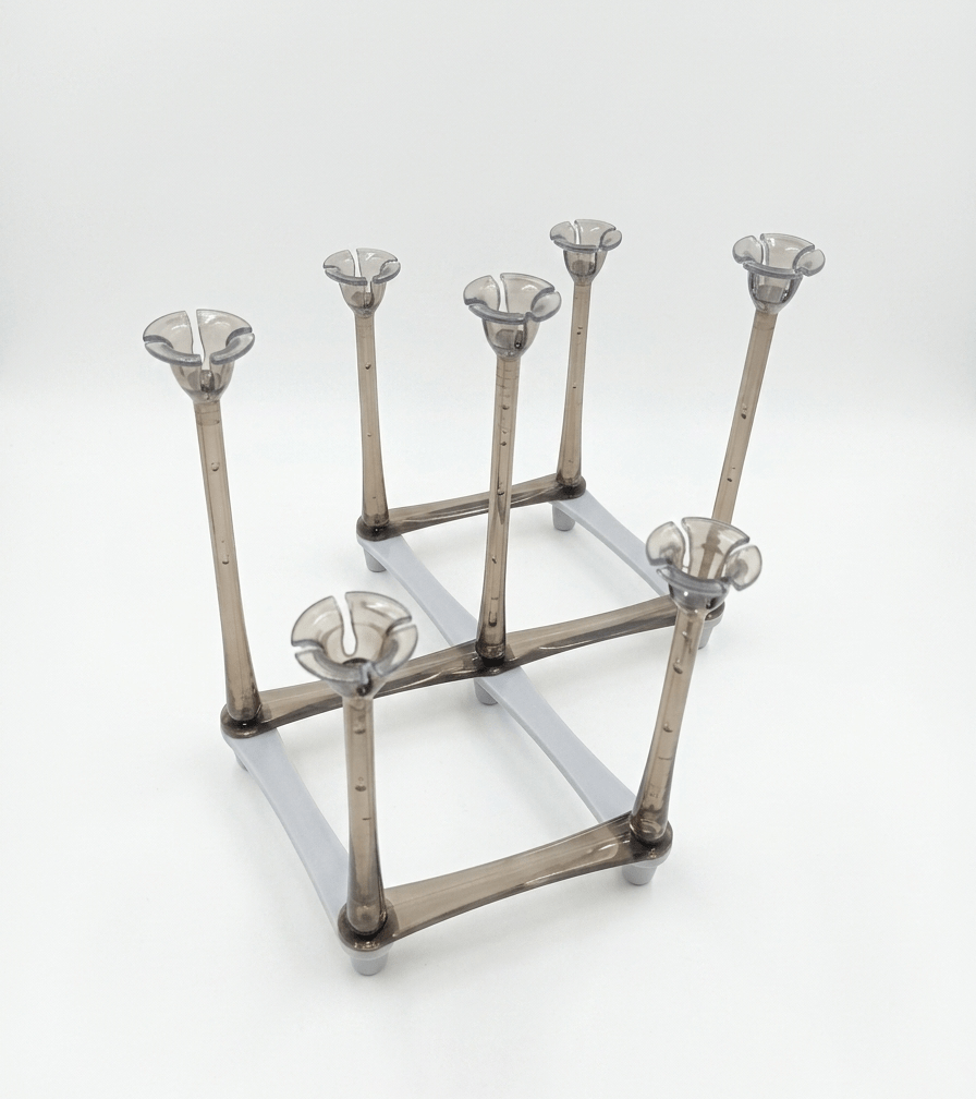 Modern Acrylic Folding Glass Drying Rack & Display Stand (7-Cup Capacity) image 5