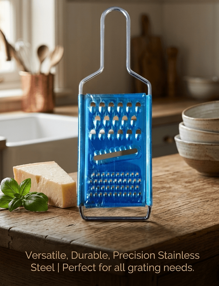 3-in-1 Stainless Steel Handheld Kitchen Grater – Multipurpose Vegetable Slicer & Cheese Shredder with Bottle Handle image 3