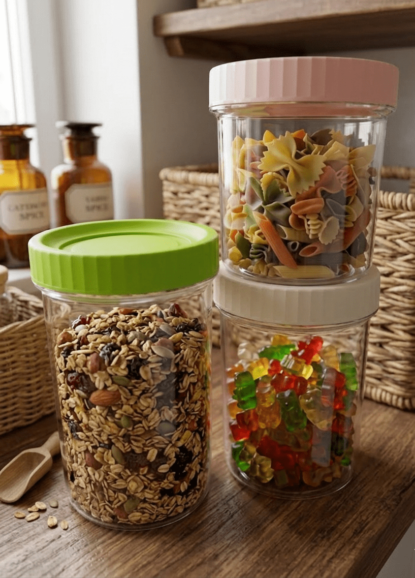 Unique Airtight Clear Food Storage Jar – Available in 700ml, 800ml & 1000ml Sizes image 2