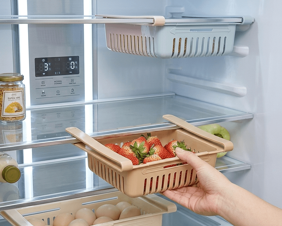 Adjustable Fridge Storage Basket – Space Organizer image 2