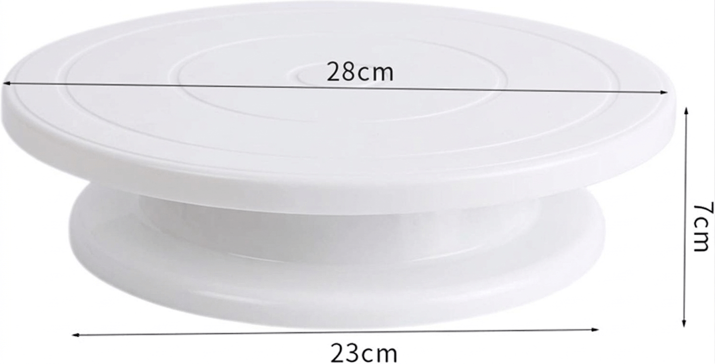 Cake Turntable Stand, Rotating Stable Anti-skid Round Cake Table, Cake Decorating Rotary Table, Kitchen Baking Tool, Revolving Dessert Serving Plate image 4