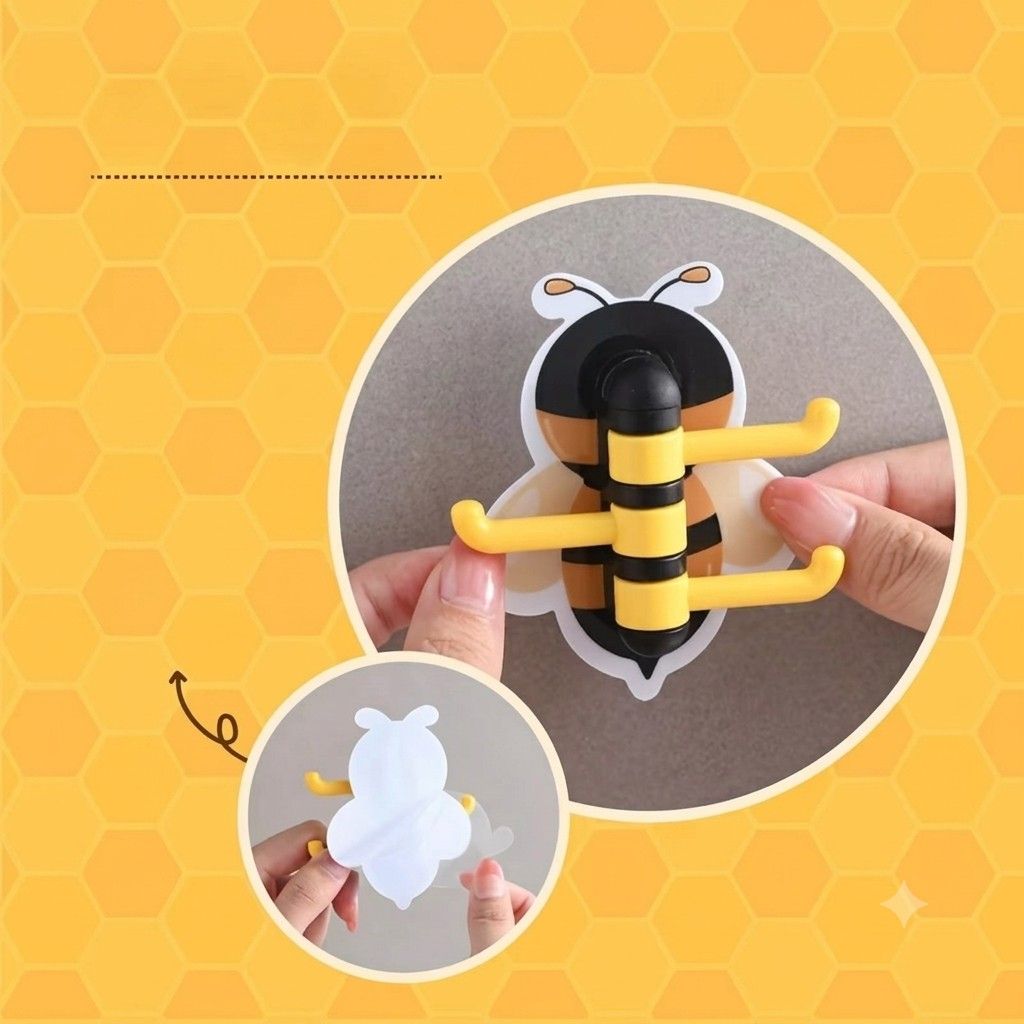 Adorable Bee-Shaped Wall Hook – Cute Self-Adhesive Organizer for Home & Office image 3