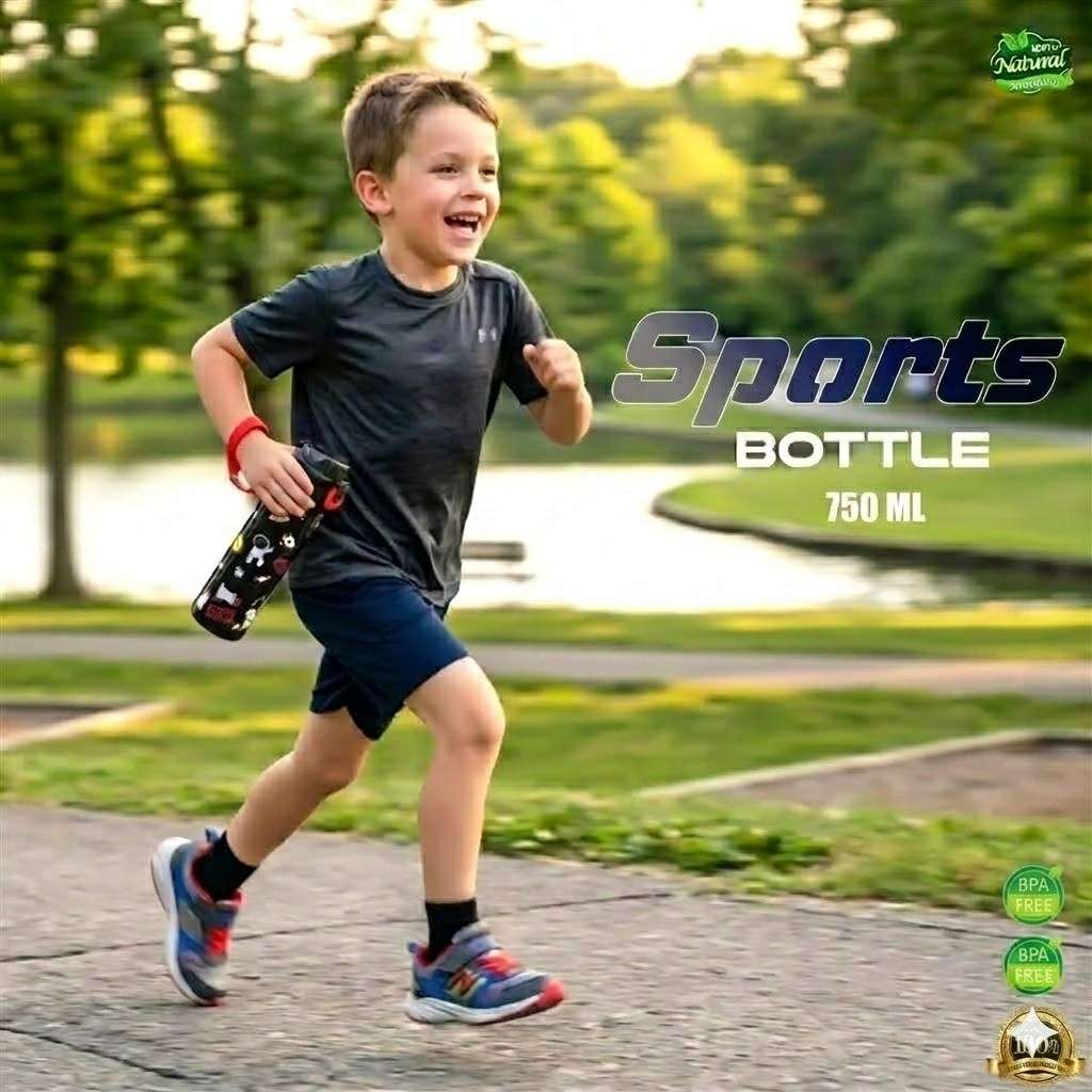 750ml Leak-Proof Sports Water Bottle with Flip-Top Cap image 5