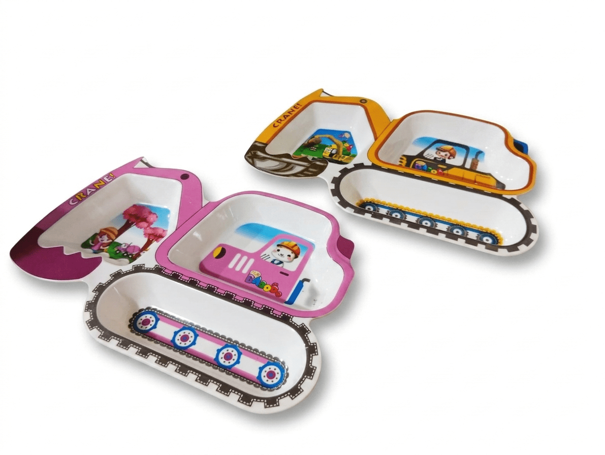 Construction Excavator Sectional Plate for Toddlers – Durable & Fun Mealtime Gear image 3