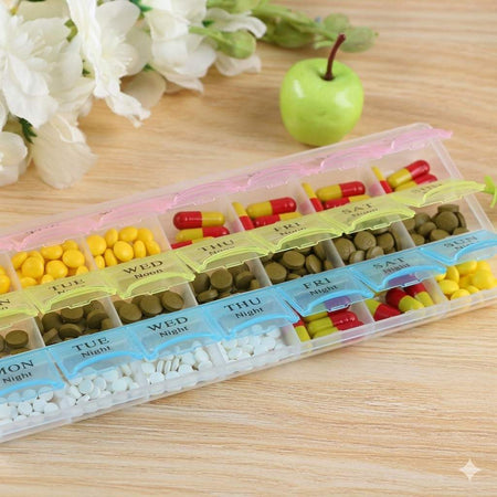 7-Day Weekly Pill Organizer – 21 Compartment Medication Box for Morning, Noon, & Night image 2