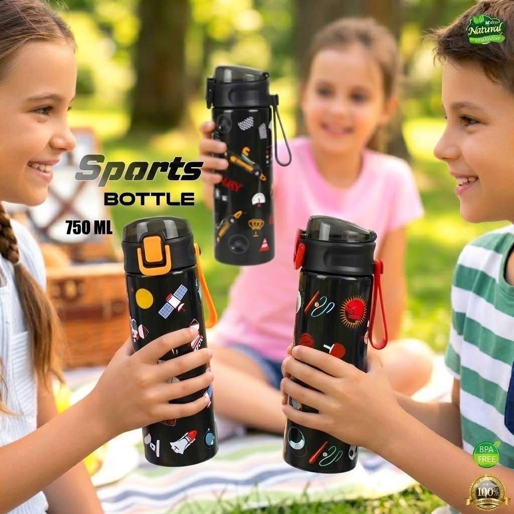 750ml Leak-Proof Sports Water Bottle with Flip-Top Cap image 3