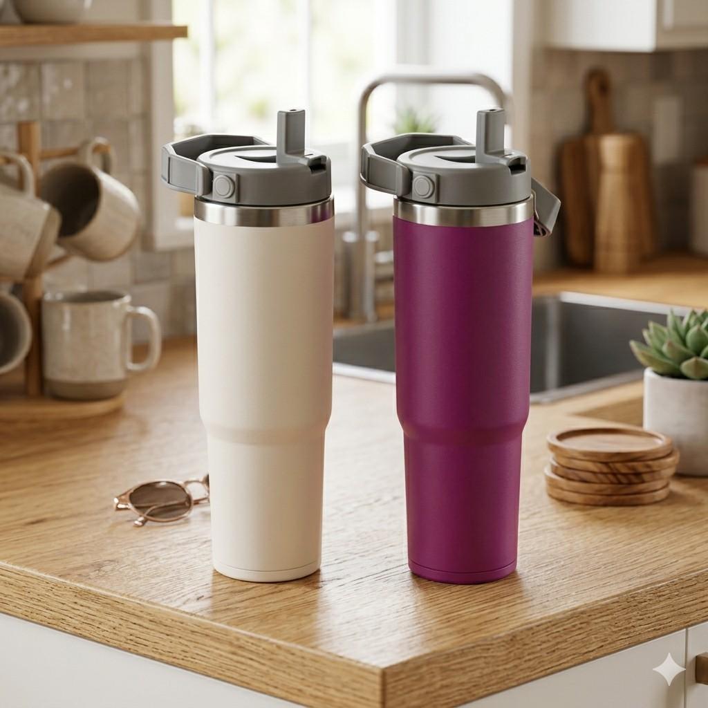 Premium 900ml Stainless Steel Vacuum Insulated Tumbler – Leak-Proof Travel Cup main image
