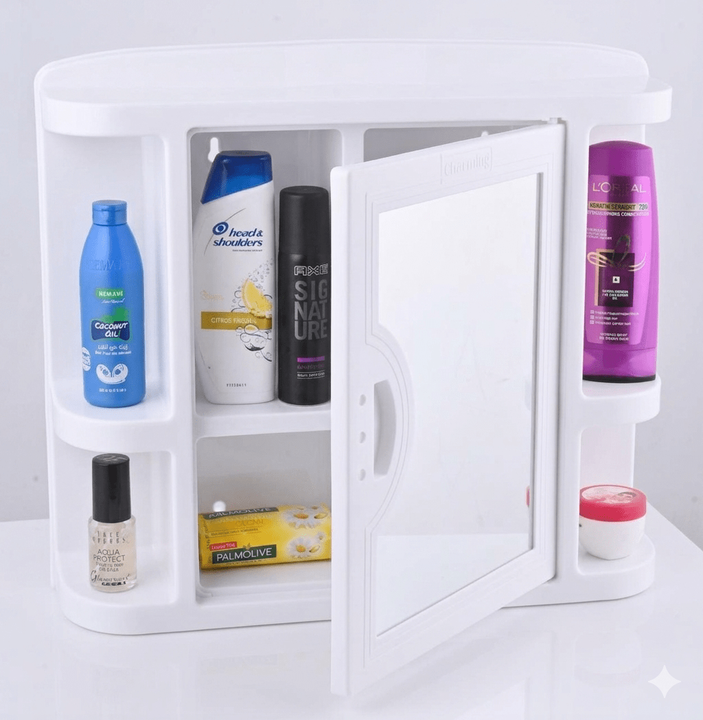 Bathroom Wall Cabinet with Mirror & Multipurpose Storage Shelves main image