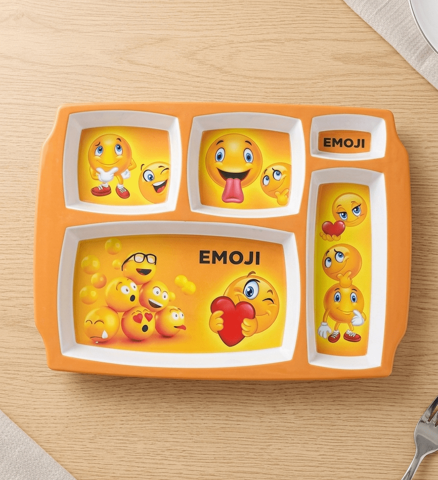 Kids’ 5-Compartment Divided Dinner Plate image 4