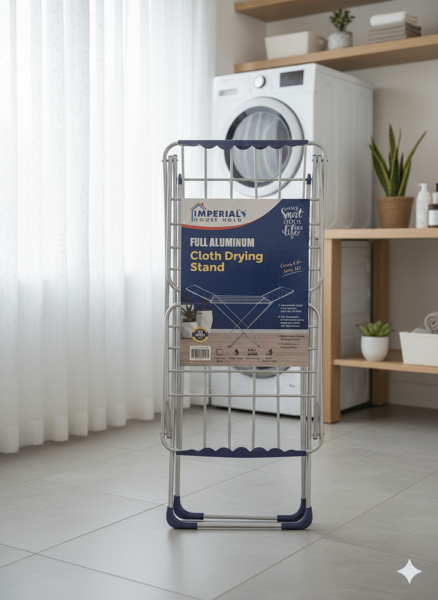 Full Aluminum Cloth Drying Stand image 2