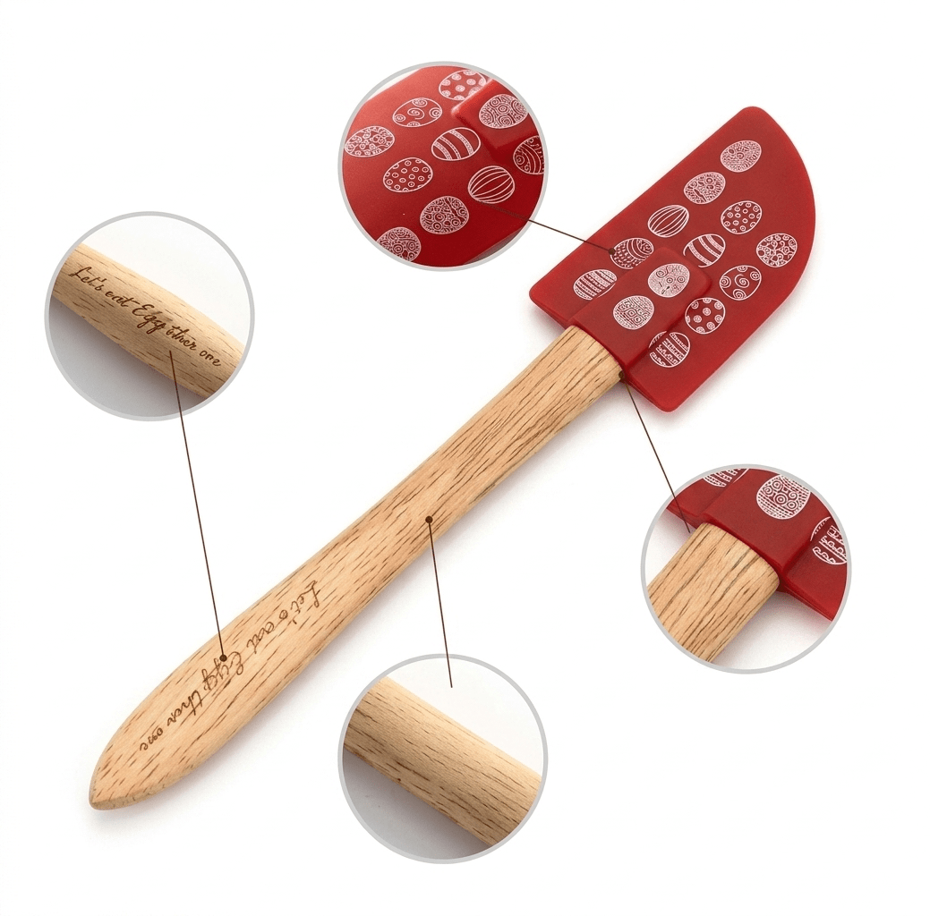 Artisan Kitchen Silicone Spatula – Non-Stick & Ergonomic Wooden Handle – 4 Vibrant Colors image 3