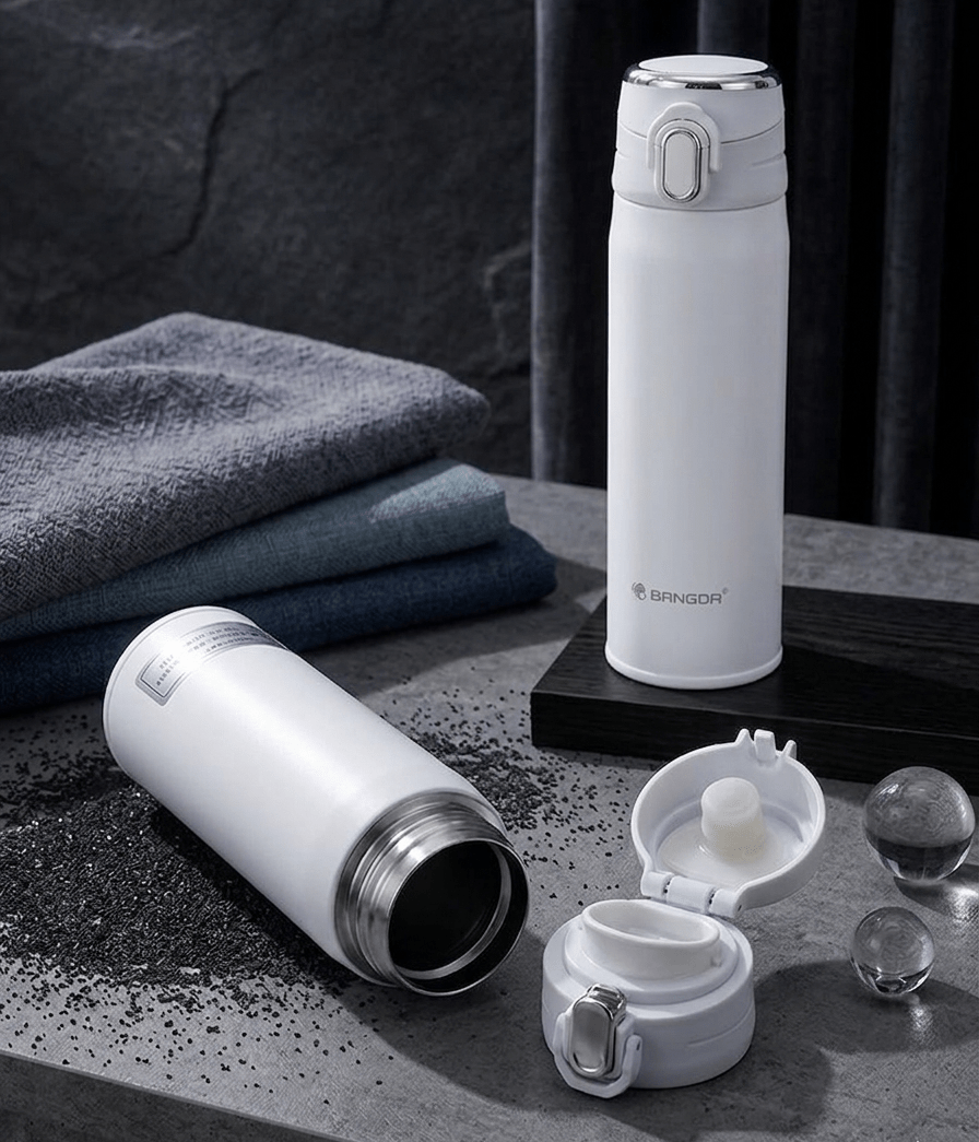 BANGDA Lightweight Stainless Steel Vacuum Insulated Travel Bottle – Leak-Proof Flip Top, 500ml image 3