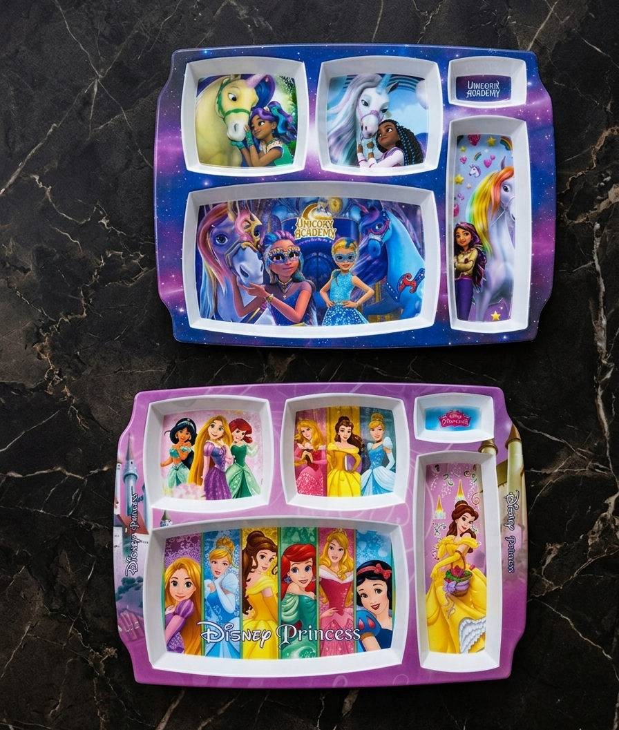 Kids’ 5-Compartment Divided Dinner Plate image 6
