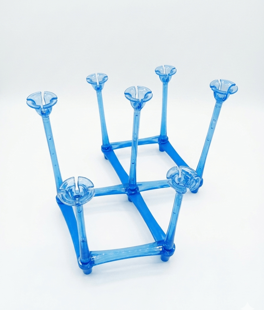 Modern Acrylic Folding Glass Drying Rack & Display Stand (7-Cup Capacity) image 6