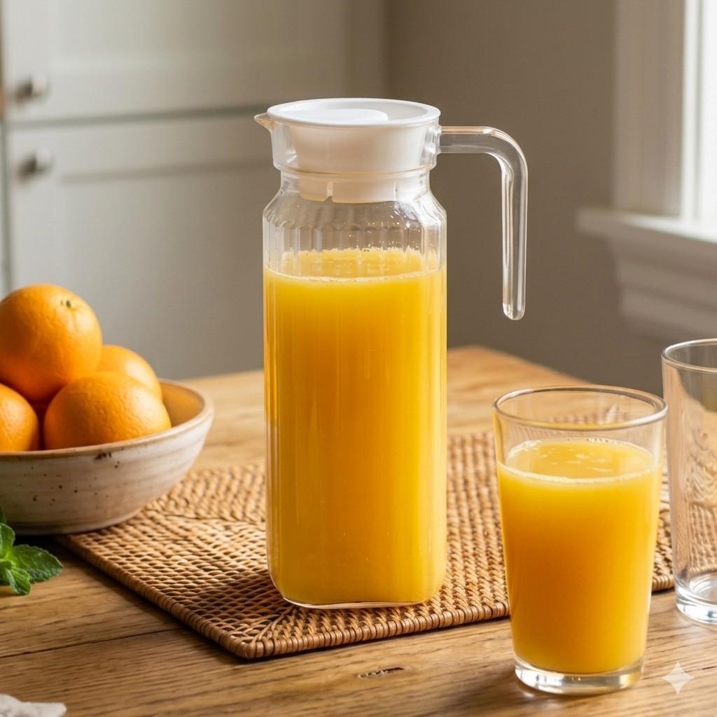 Modern Slim Line Ribbed Plastic Jug with Infuser Lid – Lightweight & Durable Pitcher in 1000ml & 1250ml Sizes image 5