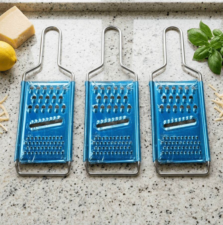 3-in-1 Stainless Steel Handheld Kitchen Grater – Multipurpose Vegetable Slicer & Cheese Shredder with Bottle Handle image 2