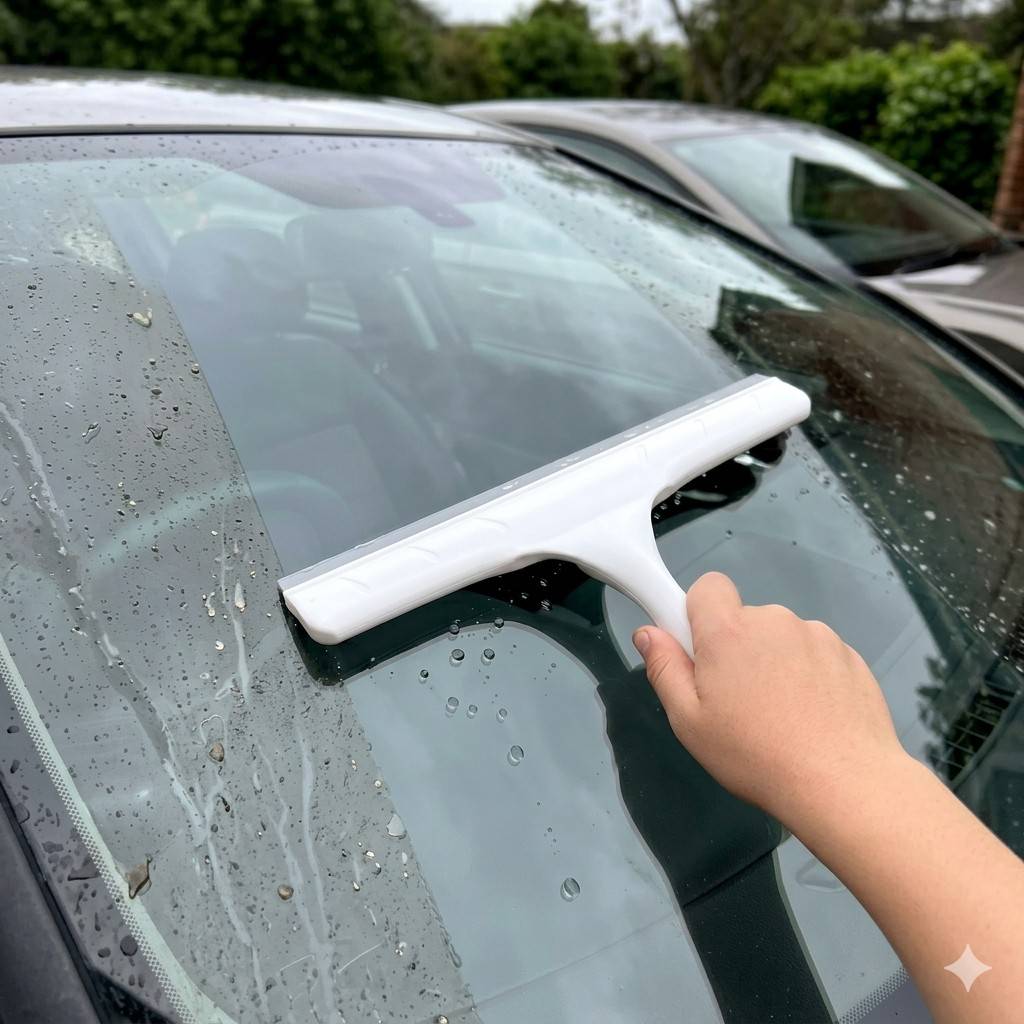 Shiny Cleaner All-Purpose Window Squeegee & Wiper – 9.5-Inch Multi-Surface Cleaning Tool for Car Wash, Kitchen, Glass, and Bathroom image 3
