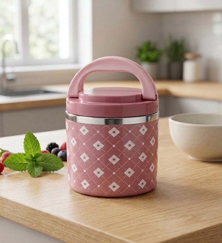 Premium Single-Layer Stainless Steel Insulated Lunch Box – Eco-Friendly Thermal Food Container image 4