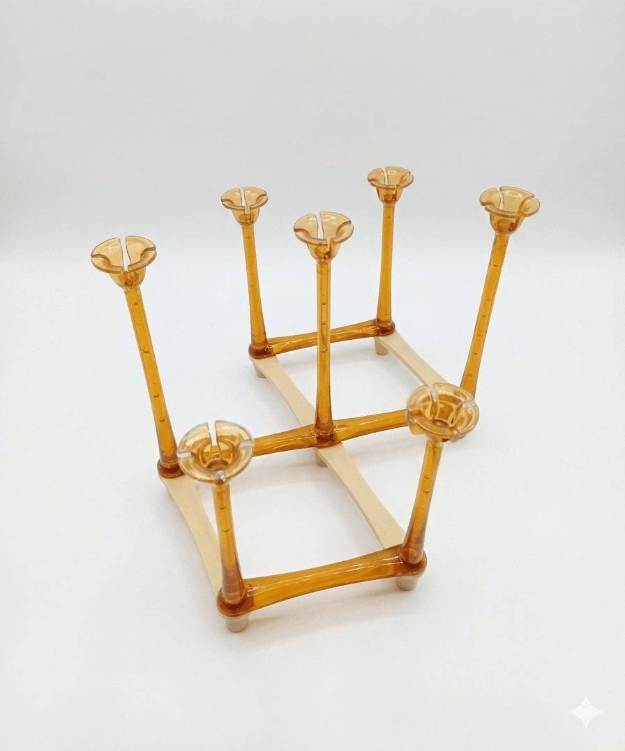 Modern Acrylic Folding Glass Drying Rack & Display Stand (7-Cup Capacity) image 4