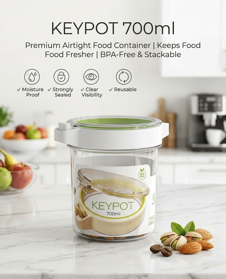 Keypot 700ml Premium Airtight Food Storage Container – BPA-Free & Stackable image 2