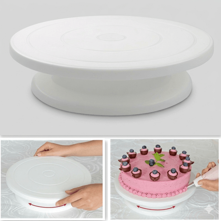 Cake Turntable Stand, Rotating Stable Anti-skid Round Cake Table, Cake Decorating Rotary Table, Kitchen Baking Tool, Revolving Dessert Serving Plate main image