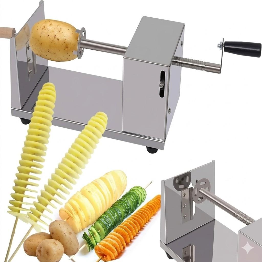 Stainless Steel Manual Spiral Potato Slicer – Professional Twisted Potato Tornado Cutter for Curly Fries and Veggie Spirals image 5
