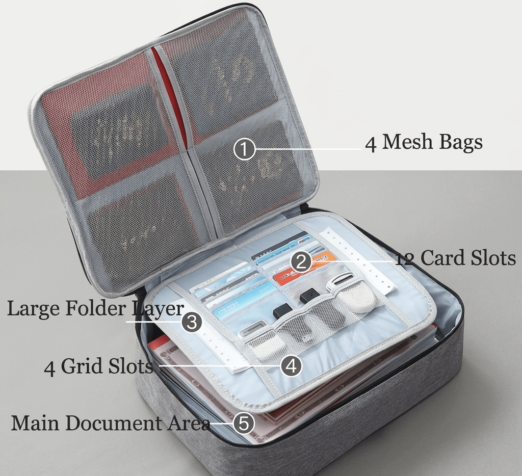 SAFE DOCUMENT BAG WITH LOCK/MULTILAYER FILE STORAGE BOX image 5