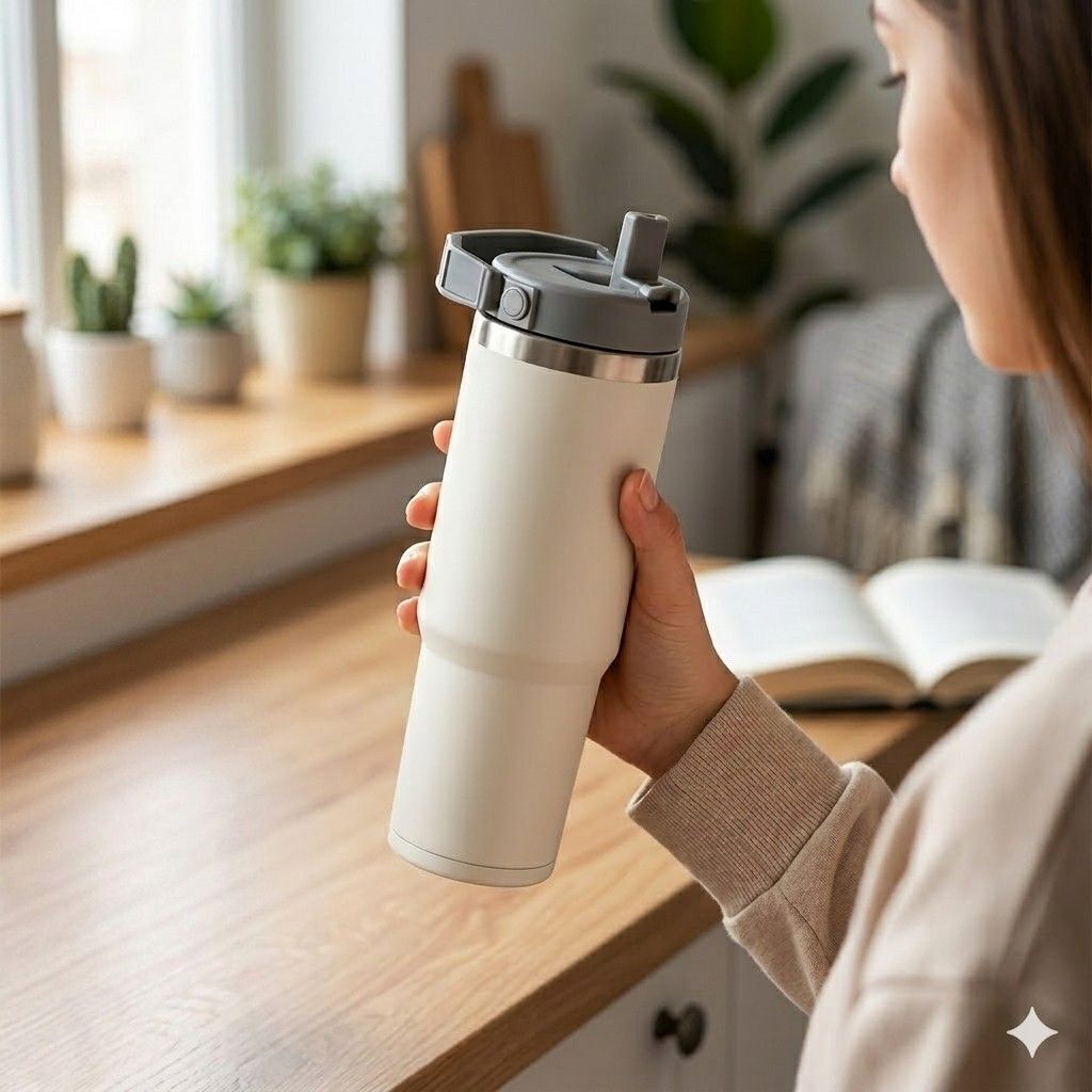 Premium 900ml Stainless Steel Vacuum Insulated Tumbler – Leak-Proof Travel Cup image 2