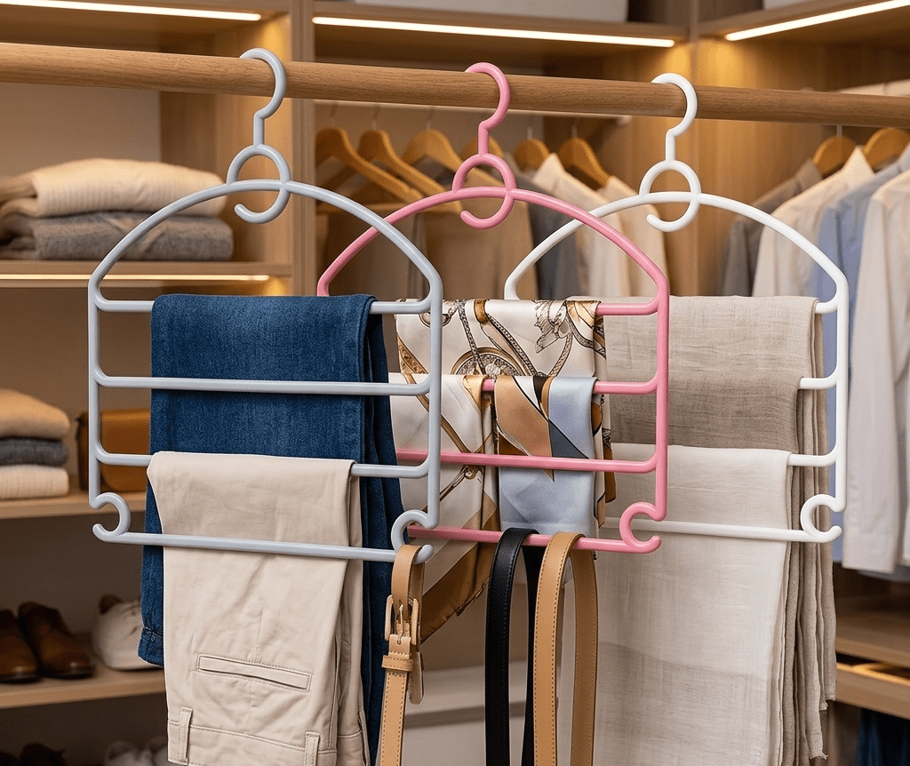 Imperial 4 Layer Smart Anti Slip Hangeer/scraf Or Pants Or Multipurpose Hanging Uses image 3